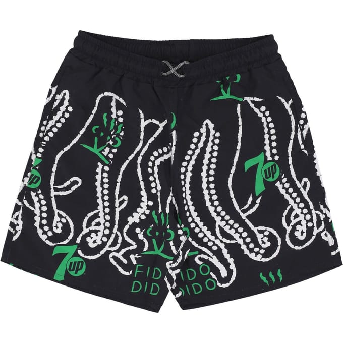 Splashed Boardshort-zwemshort voor heren X 7up zwart