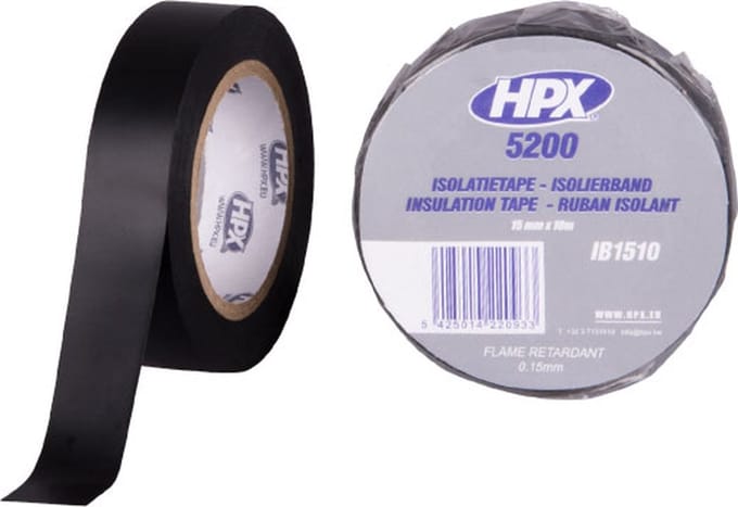 PVC isolatietape - zwart 15mm x 10m