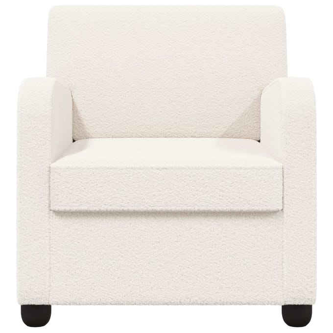 vidaXL - Fauteuil - Crèmekleurig - Imitatie - lamswol