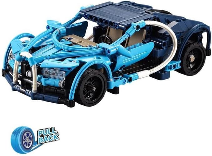 Cada bricks technische bouwdoos - Pull back auto 6 in 1 bouwpakket
