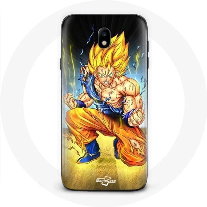 Coque pour Samsung Galaxy J7 2017 Son goku dragon ball corps enervé