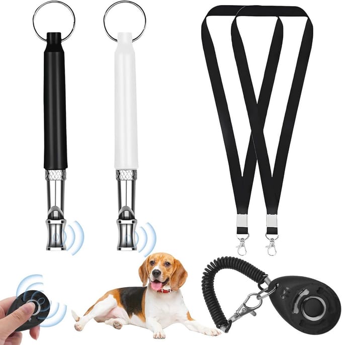 Hondenfluitje met Clicker - Verstelbaar en Hoogfrequent - Training Accessoires voor Honden