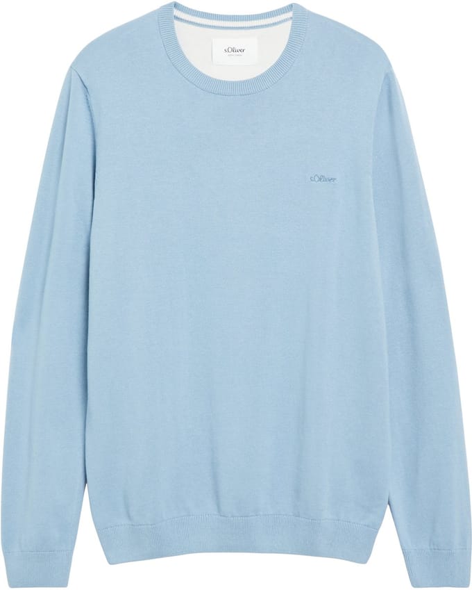 regular fit pullover van puur katoen