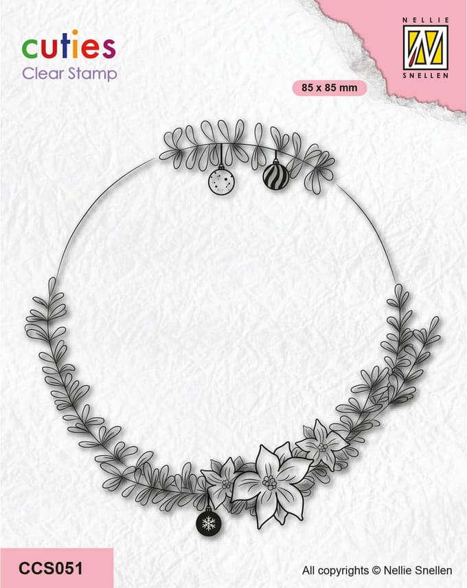 Nellie Snellen • Cutie Clear Stempels Wreath