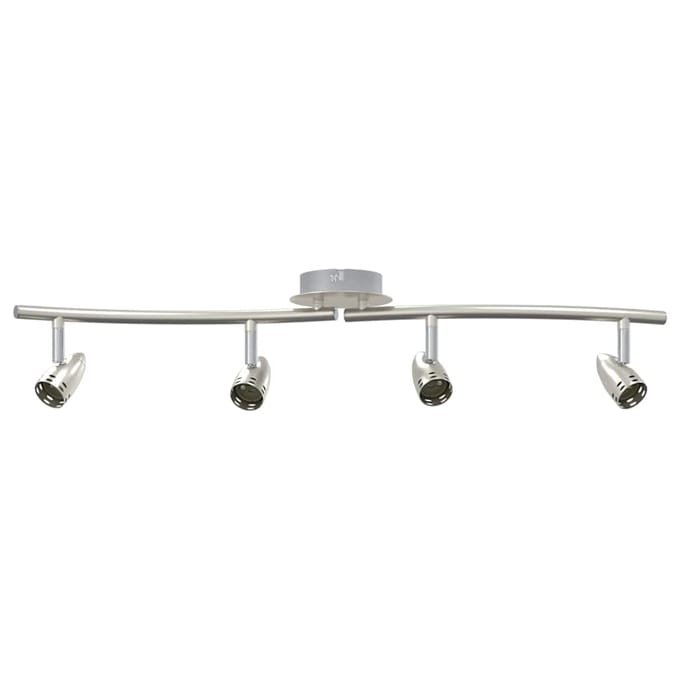 vidaXL Plafondspot met schijnwerpers Nikkel 61 x 10 x 12,5 cm Metaal