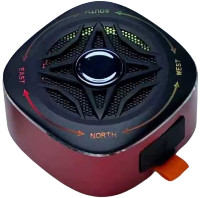 Fivesquare SpinWave Waterproof Speaker – Mini Bluetooth Speaker met Gyro-Spinner Design, RGB Licht, IPX7 & Bass/TWS Rood V6