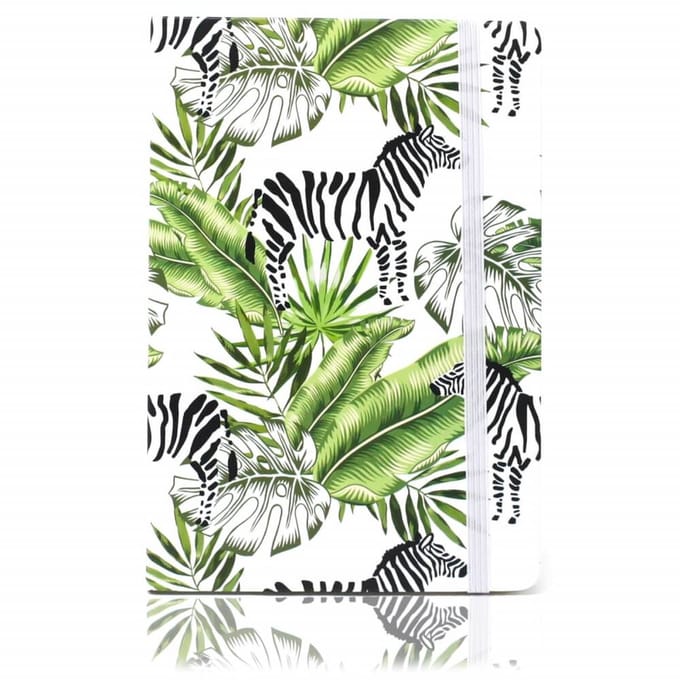 A5 Notitieboekje - Vintage Tropical - Zebra