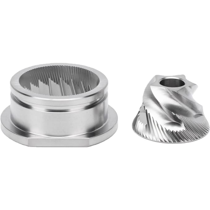 Jeu de meules coniques 48 mm compatible avec les moulins HS Plus Jeu de meules coniques de remplacement en acier inoxydable