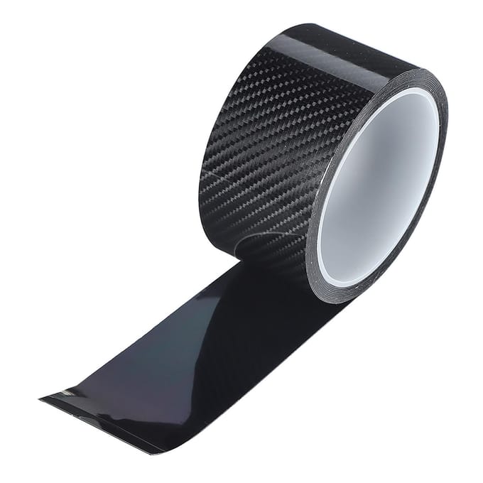 Zwarte Koolstofvezel Beschermfolie Autodeurrandbeschermer Krasbestendige Sticker(5cm x 3meter ) black