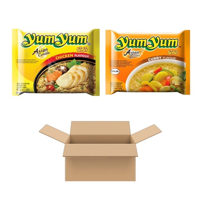 Instant noedels Multipak Yum Yum Kip en Curry (30x 60 Gr)
