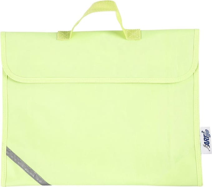 Schooltas afm 36x29 cm diepte 9 cm fluorescerende geel 1stuk