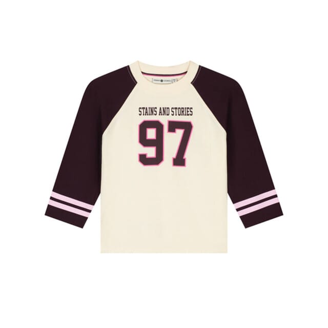Stains & Stories - T-shirt - Longsleeve - Wine Red - Maat 128