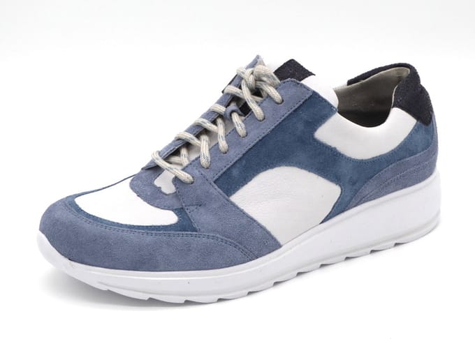 Durea Dames Sneaker - 6315-685-2128 Jeansblauw/Wit - Wijdte H - Maat 7½ (41)