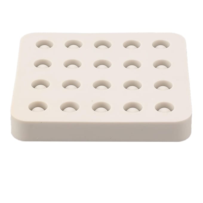 Moule en silicone pour greffe de reines de cire, 4 rangées gray