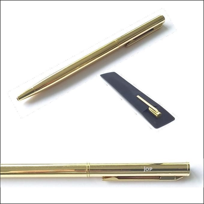 Pen Met Naam Gravering - Goud -   Jop