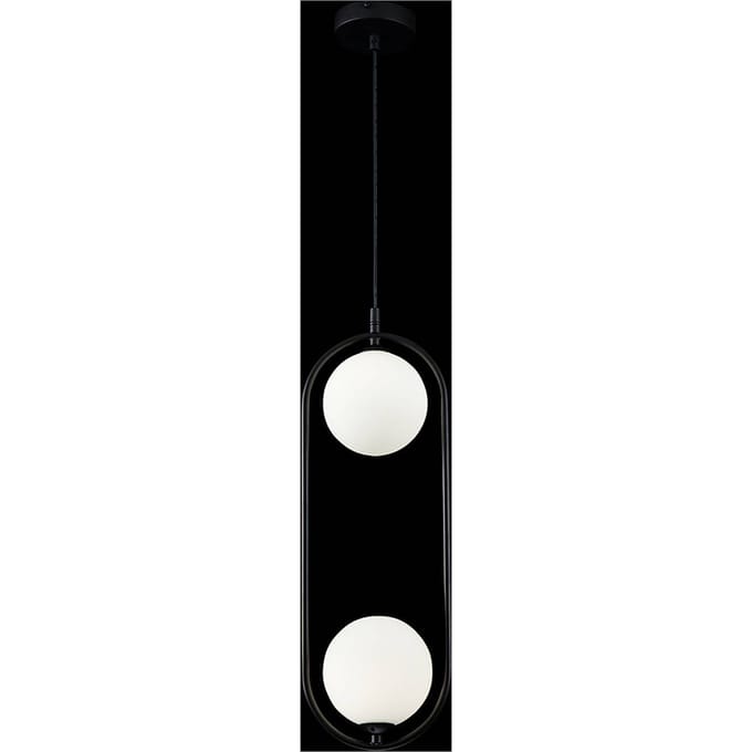 Maytoni Ring hanglamp 2-lamps zwart/wit