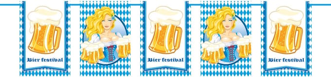 Folat - Oktober bier festival bierpullen vlaggenlijn - 10 meter