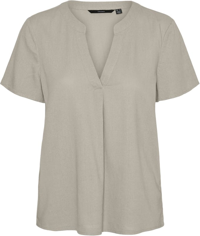 VERO MODA - VMMYMILO SS V-NECK TOP WVN GA - Dames - Blouses