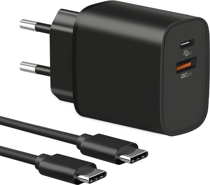 35w usb-C + usb-A Snellader + usb C naar usb C Oplader Kabel - 1 Meter - Lader Voor iP 15,Pro, Max, Plus