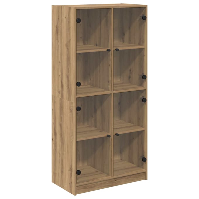 vidaXL Highboard Artisan Eiken 68 x 37 x 142 cm Bewerkt hout