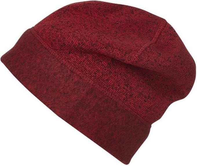 Myrtle Beach - Unisex Workwear Gebreide Fleece Beanie (Rood/Zwart)