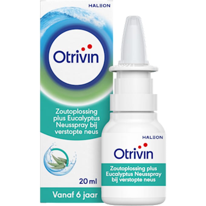 Otrivin Zoutoplossing Plus Eucalyptus Neusspray bij een verstopte neus 20 ml