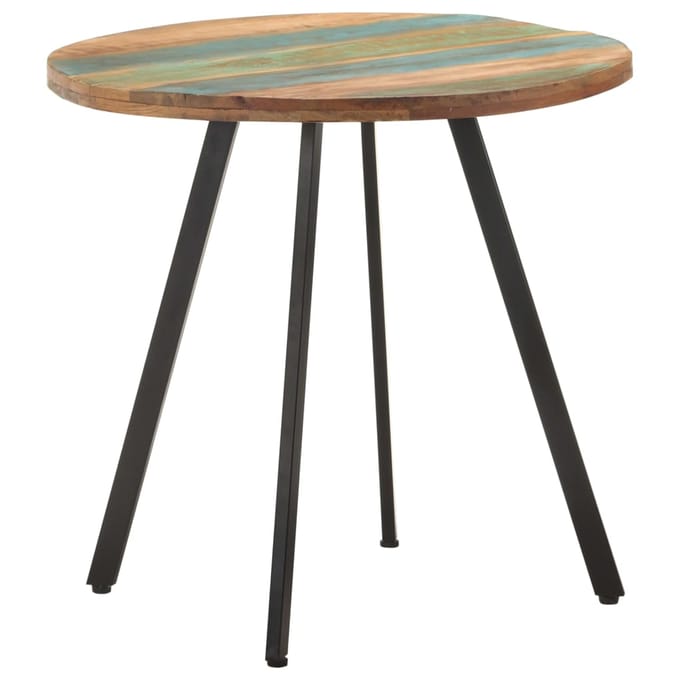 vidaXL - Eettafel - 80 - cm - massief - gerecycled - hout