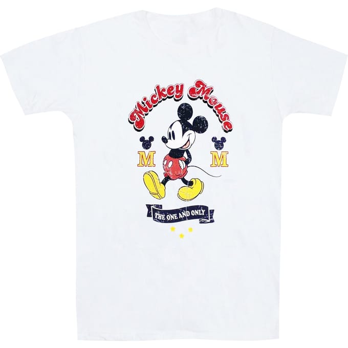 Disney Unisex Mickey Mouse T-shirt voor volwassenen (Wit)