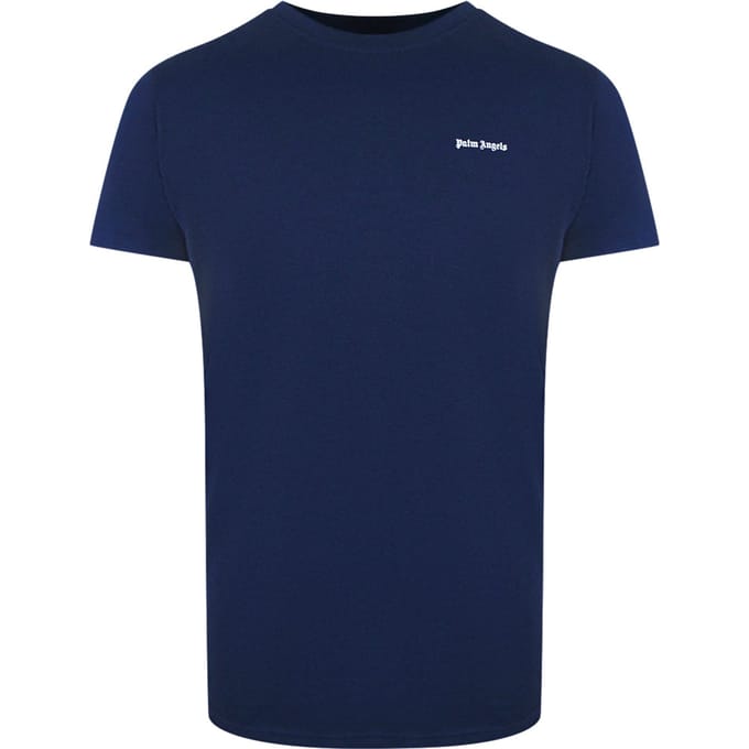 Palm Angels Classic Logo Marineblauw T-shirt