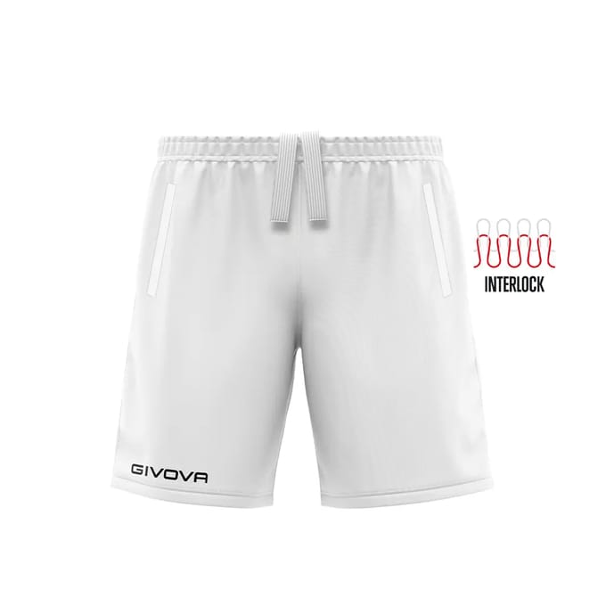 Sportshort Givova Pocket Wit Wit - XL