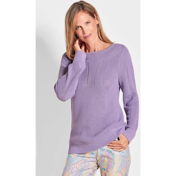 Pullover met ribtricot - sering - Gr. 54 van Goldner Fashion