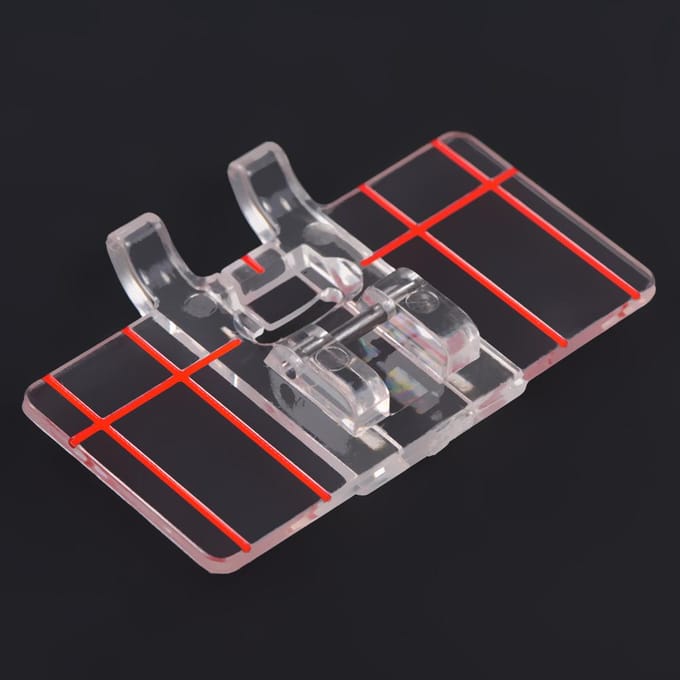 Transparante Plastic Parallelsteek Voetje Past op Brother Huishoudelijke Naaimachine white