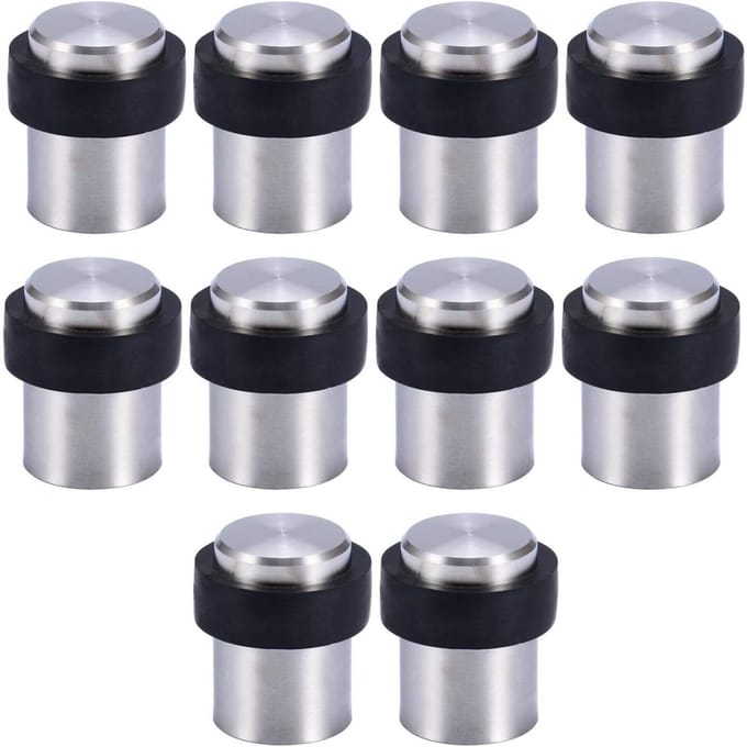 GELLDG Deurstopper - Cilindrische vloerdeurstopper - Vloerdeurstopper - 4,5 cm - 10 stuks - Roestvrij staal