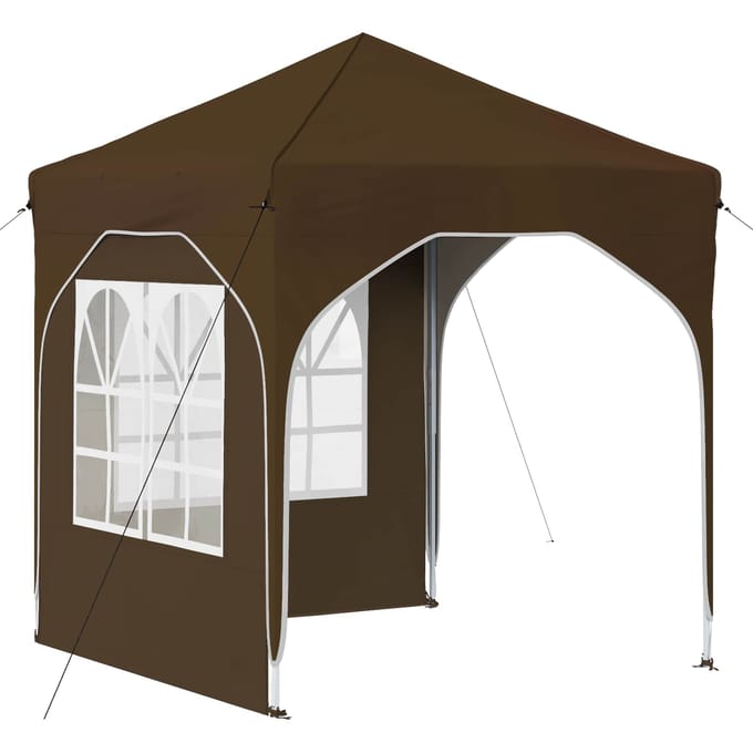 vidaXL - Pop-up - Feesttent - 192 - x - 192 - x - 245 - cm - Taupe