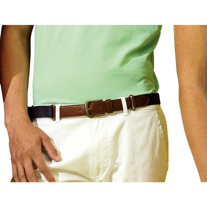 Asquith & Fox Heren Fauxleer en Canvasgordel (Zwart)