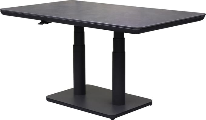 Nevada in hoogte verstelbare lounge diningtafel 140x80xH51-72cm antraciet