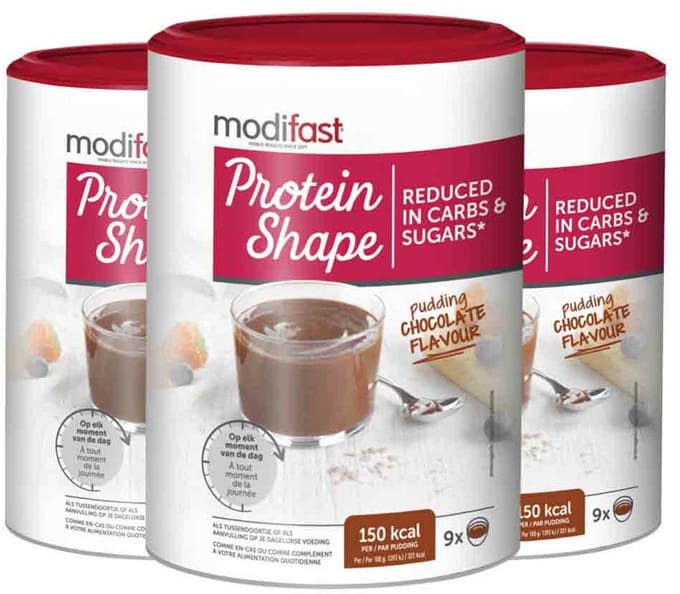 Modifast Protein Shape Pudding Chocolade - 3 x 405 gr - Voordeelverpakking