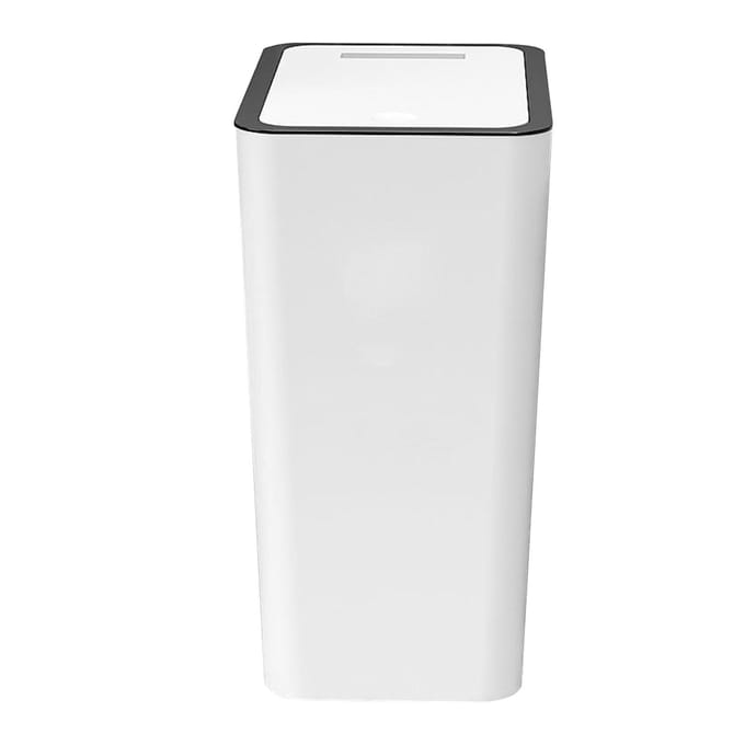Druktype Prullenbak met Deksel 15L Capaciteit Plastic Afvalbak voor Badkamer Toilet Keuken Wit white