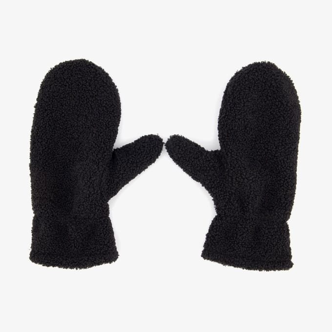 Dames teddy wanten zwart