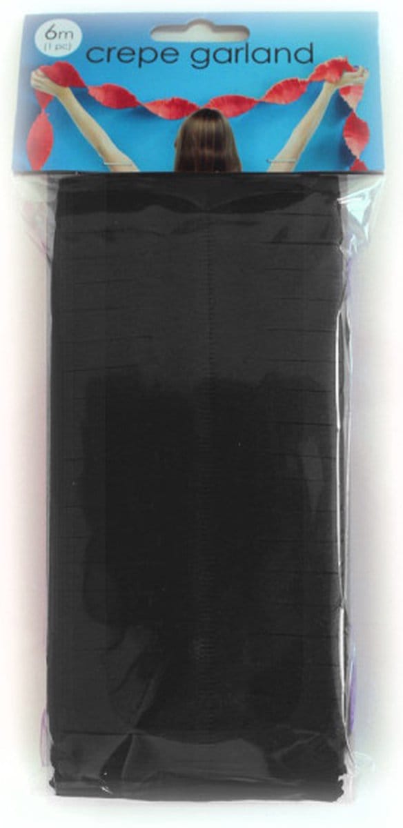 Wefiesta Slinger 600 Cm Crêpepapier Zwart