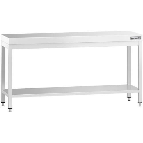 GGM Gastro Edelstahl Arbeitstisch PREMIUM - 2000x800mm - mit Grundboden Zilver