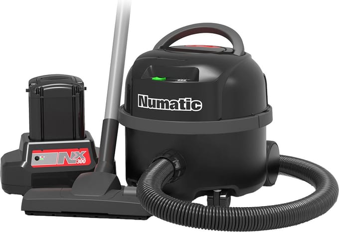 Numatic Batterijstofzuiger NBV190-NX - Stofzuiger met zak - Rood