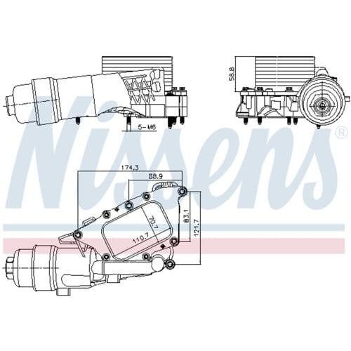 Olie radiator, motorolie NISSENS 91385