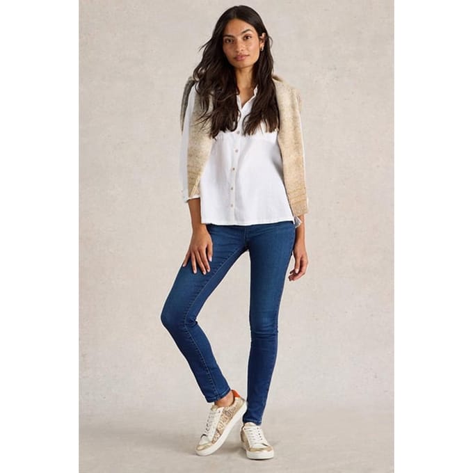 White Stuff Janey Jegging Mid Denim Taglia: 8 REGULAR | Jeans Slim Fit Outlet | Donna | Blu