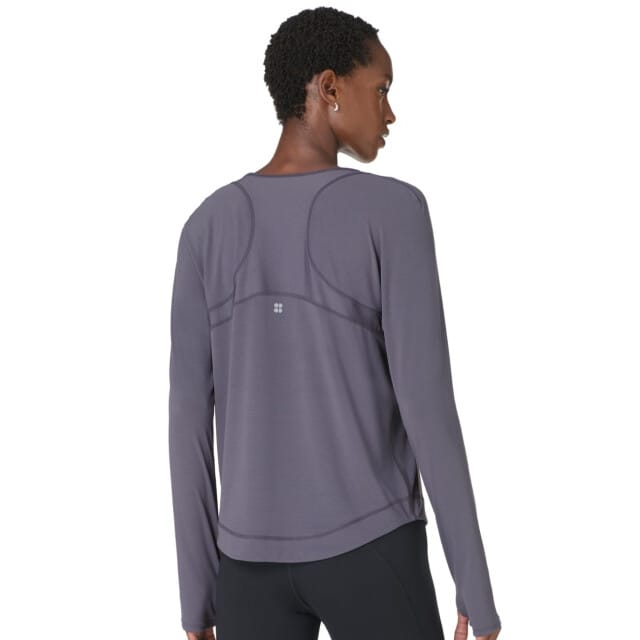 Sweaty Betty Breathe Easy Mesh Long Sleeve Top BLAUW - Maat M
