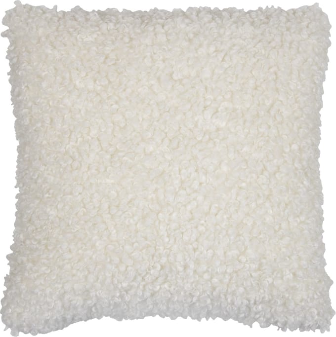 kussen teddy krul wit 45x45cm