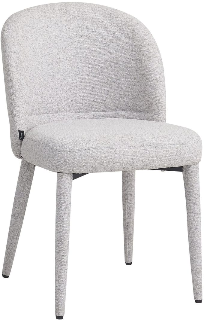 Selsey Coases – Eetkamerstoel met bouclé bekleding, Lichtgrijs