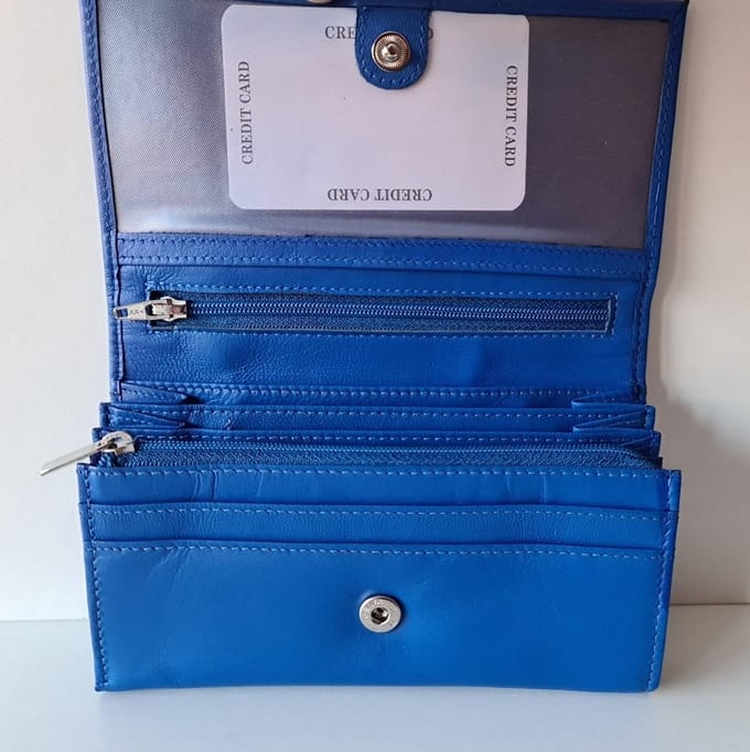 Dames Overslagportemonnee Bright Blue