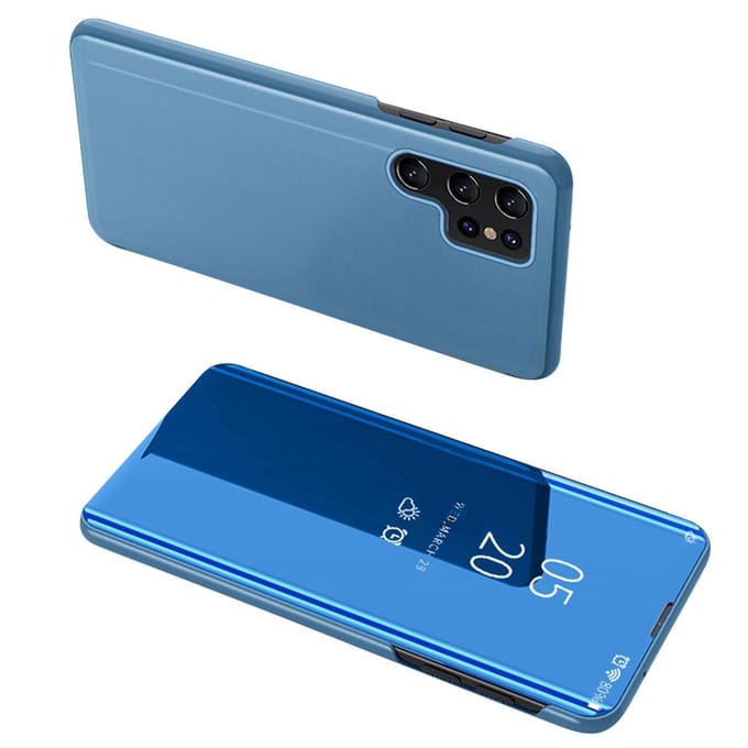 Etui Clear View Case voor Samsung A05s met klep - blauw