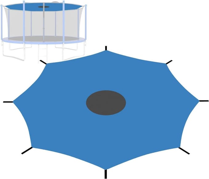Trampoline Overkapping - Tent Dak - Bescherming Buiten - Weerbestendig Oxford - 3.6m Diameter - Zilver